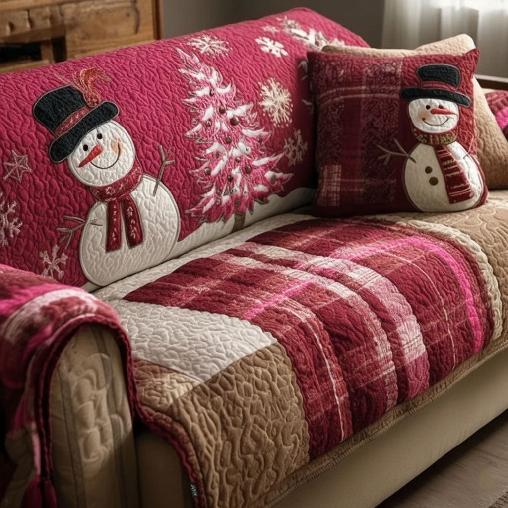 Suze - Quilted Sofa Cover Christmas Pattern