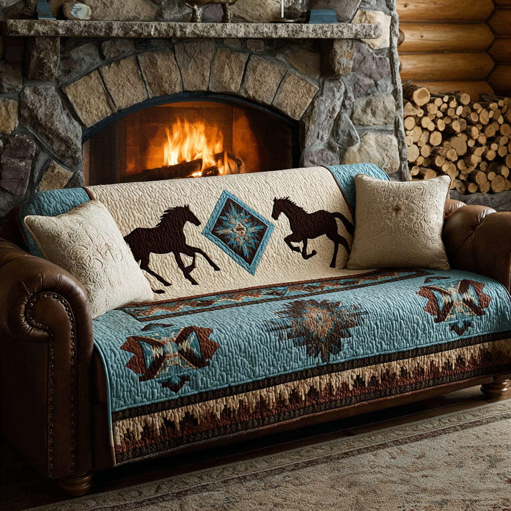 Presleigh - Padded Sofa Cover Horse and Sky