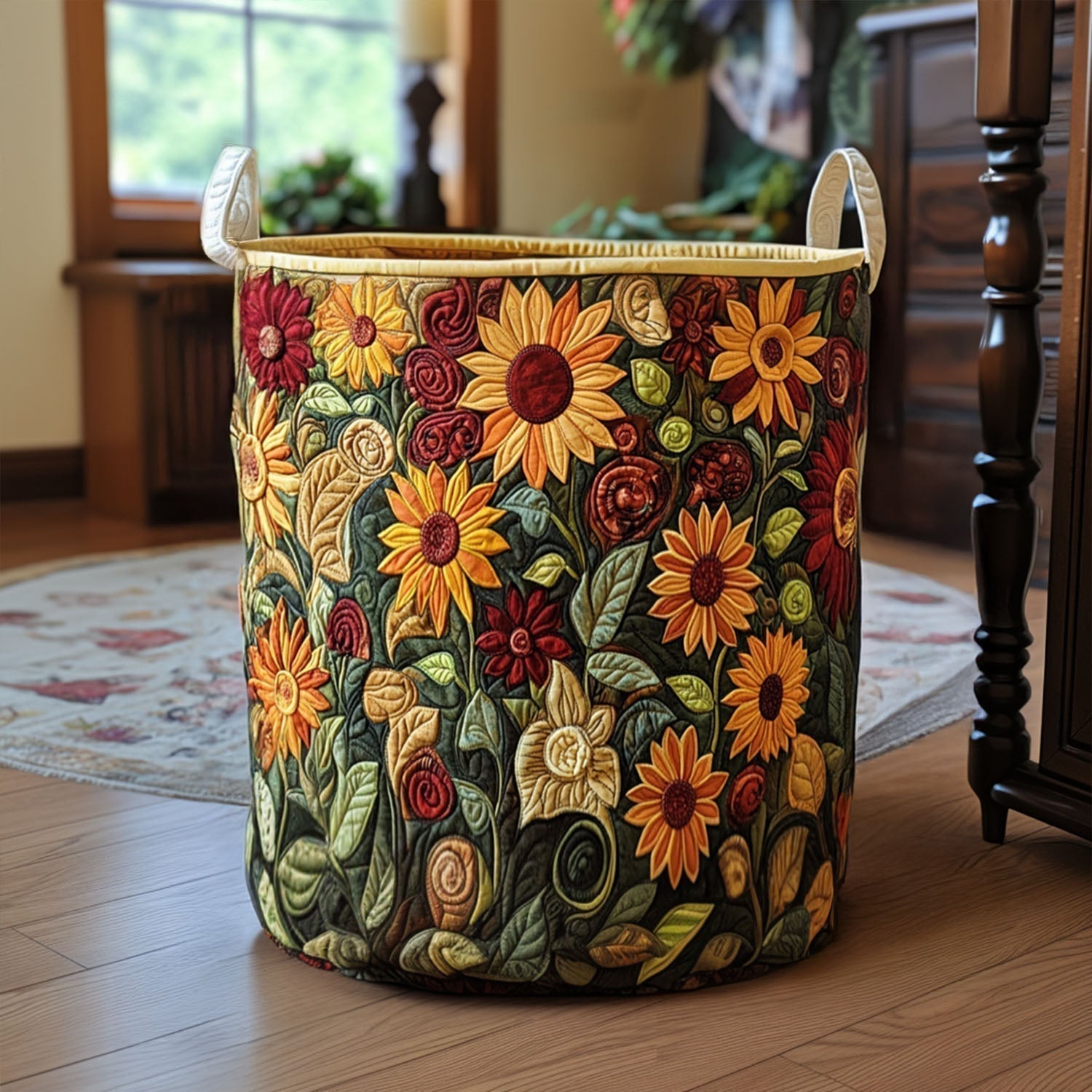 Quilted Laundry Basket - Amber Meadow
