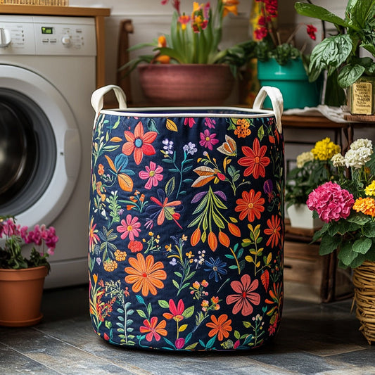 Quilted Laundry Basket - Bohemian Patchwork