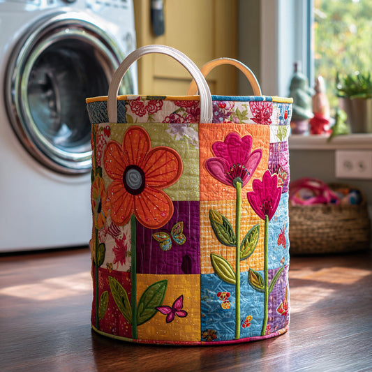 Quilted Laundry Basket - Bohemian Style