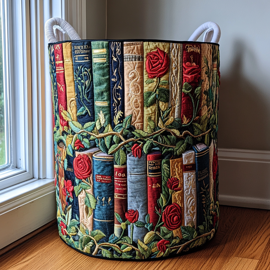Quilted Laundry Basket - Books in the Woods