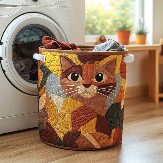Quilted Laundry Basket - Cat Cocoon