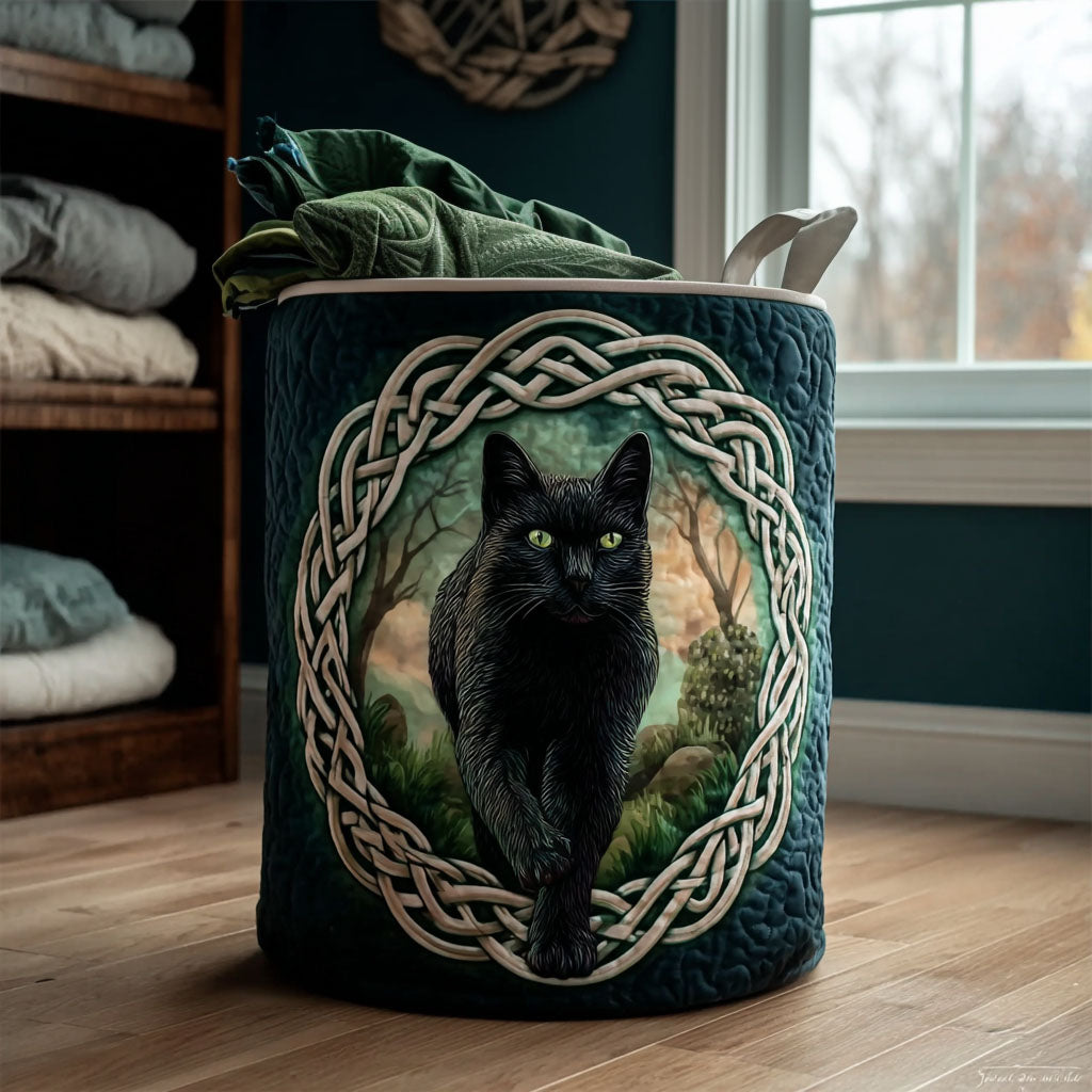 Quilted Laundry Basket - Celtic Style