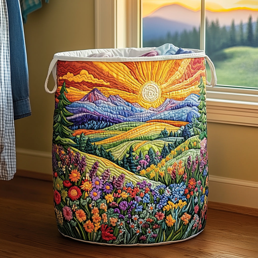 Quilted Laundry Basket - Dawn's Path