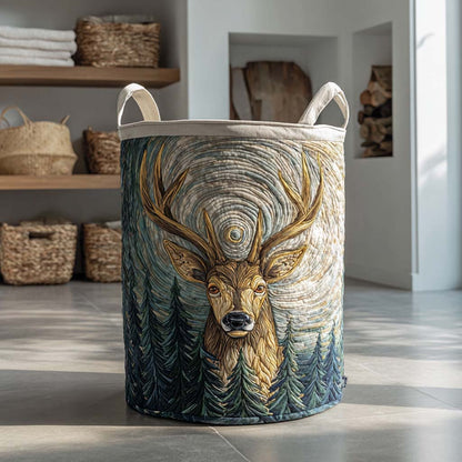 Quilted Laundry Basket - Deer