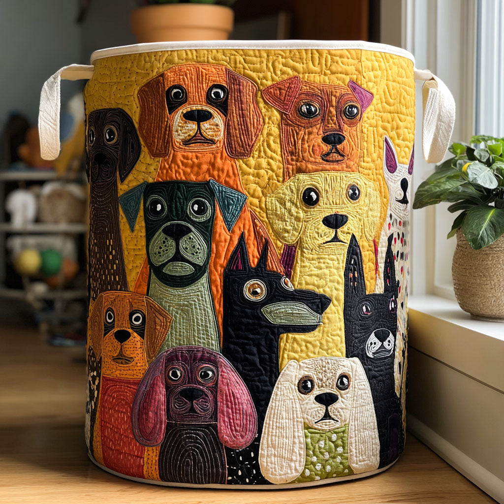 Quilted Laundry Basket - Dog Magic