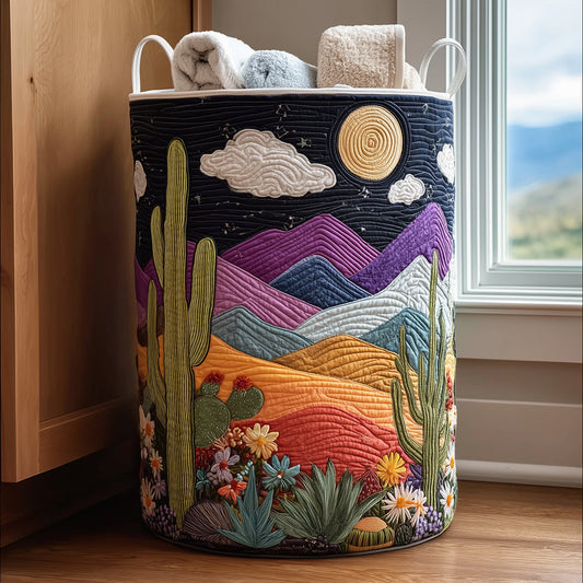 Quilted Laundry Basket - Dunes by Moonlight