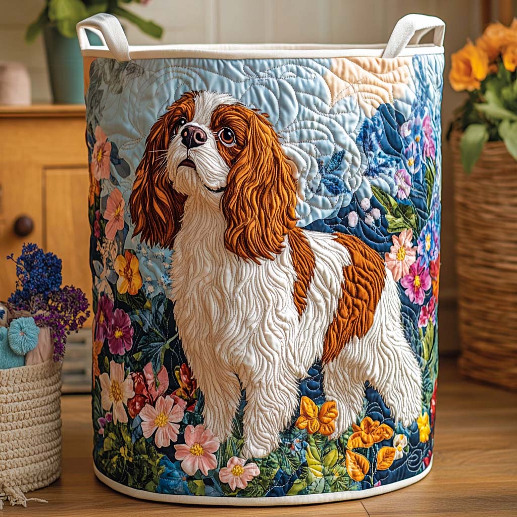 Quilted Laundry Basket - Floral