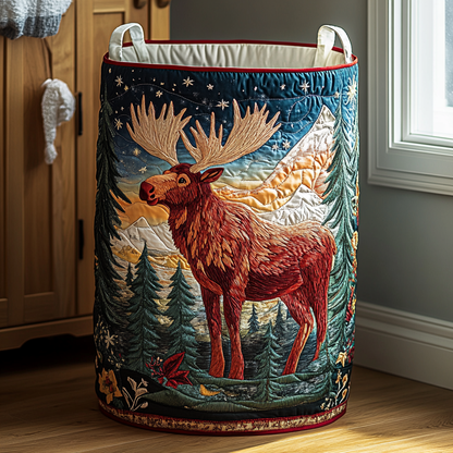 Quilted Laundry Basket - Forest