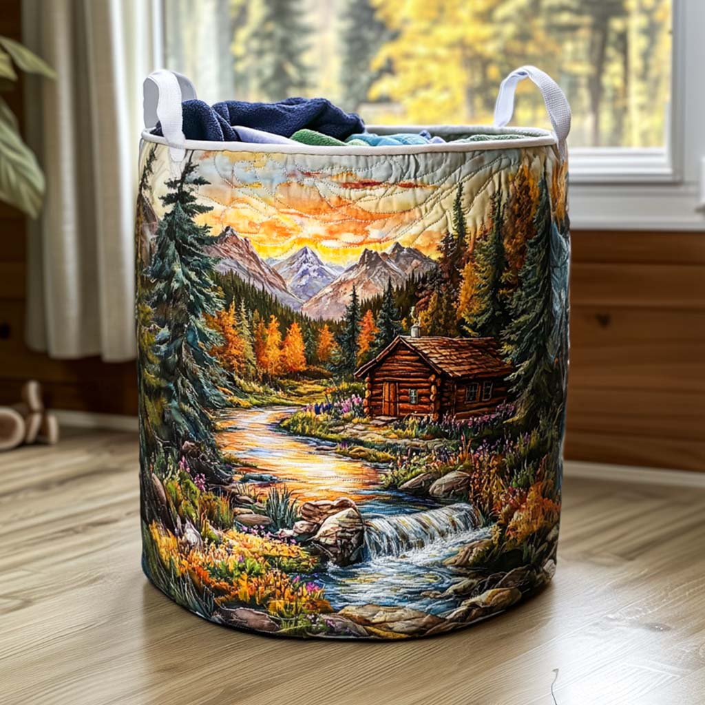 Quilted Laundry Basket - Forest Stroll