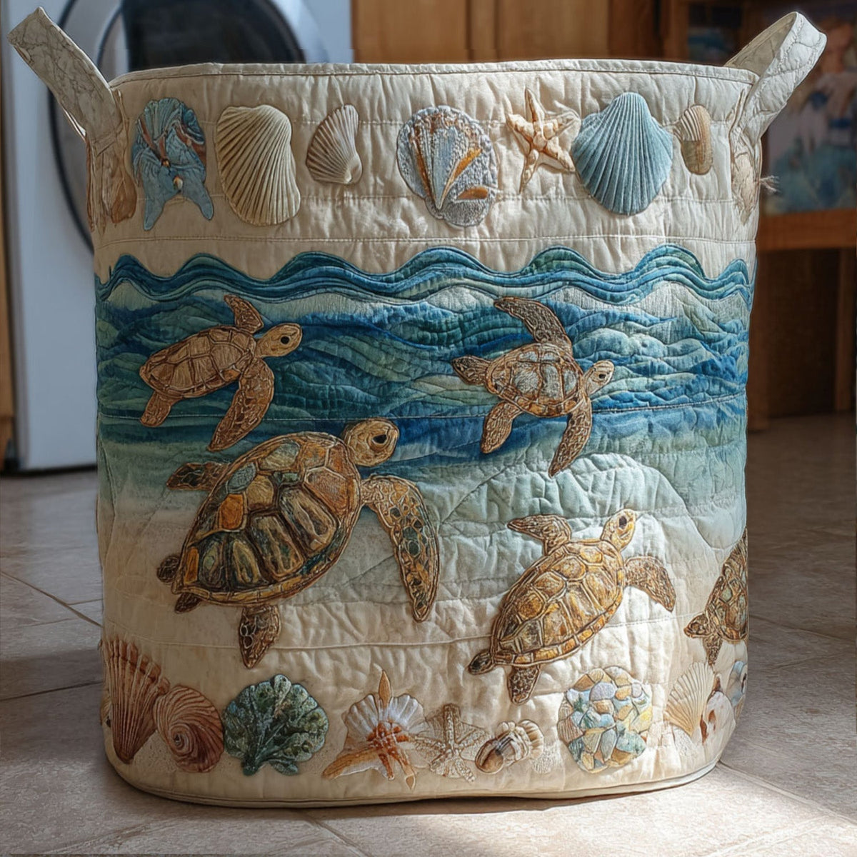 Quilted Laundry Basket - Free and Calm