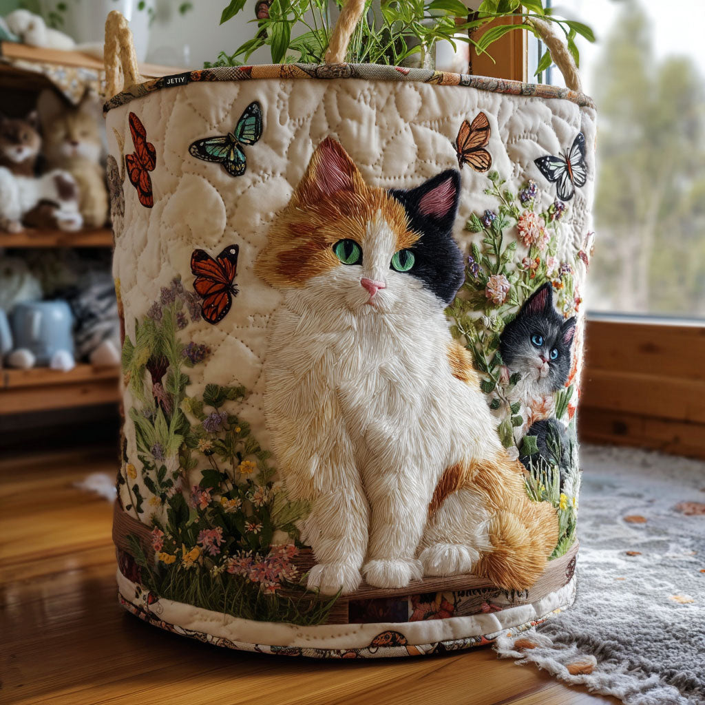 Quilted Laundry Basket - Garden Muse