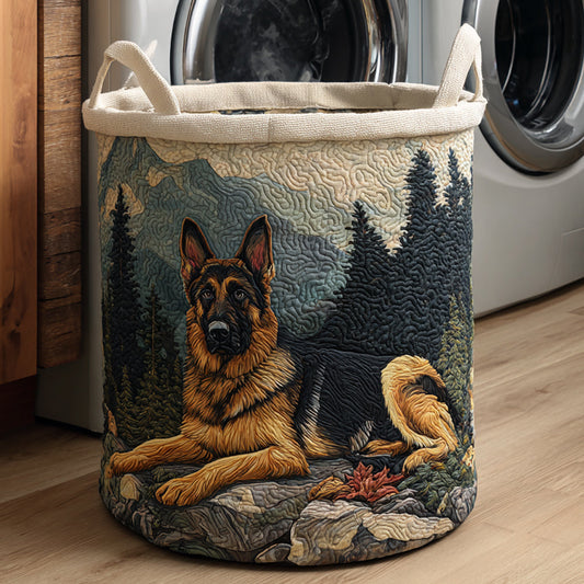 Quilted Laundry Basket - German Shepherd