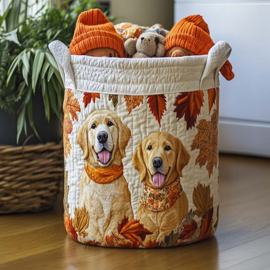 Quilted Laundry Basket - Golden Days