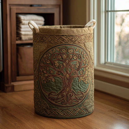 Quilted Laundry Basket - Golden Roots