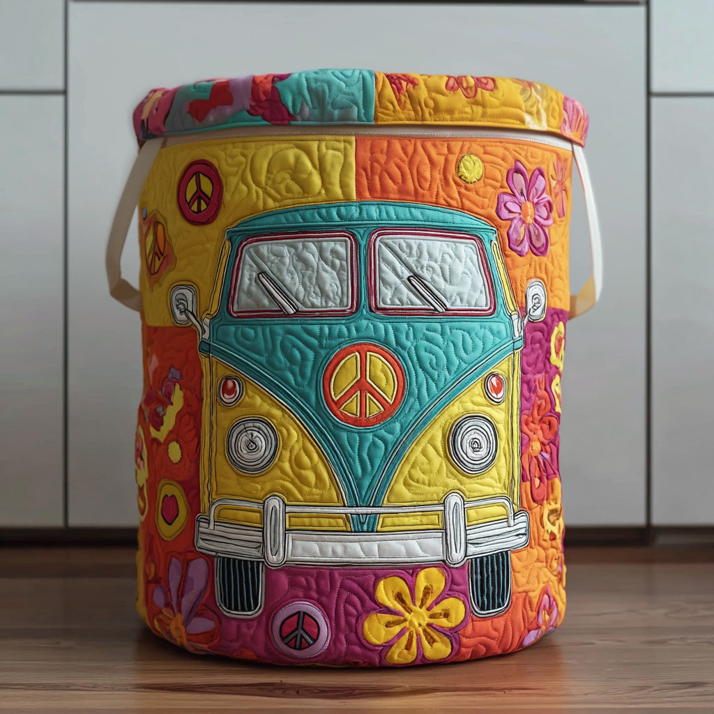 Quilted Laundry Basket - Hippie Style