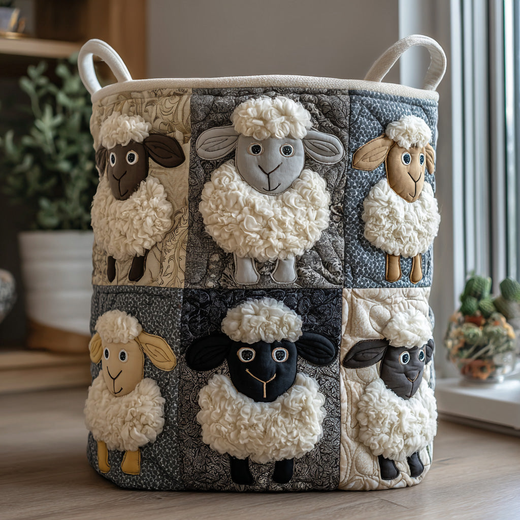 Quilted Laundry Basket - Joyful Peaks