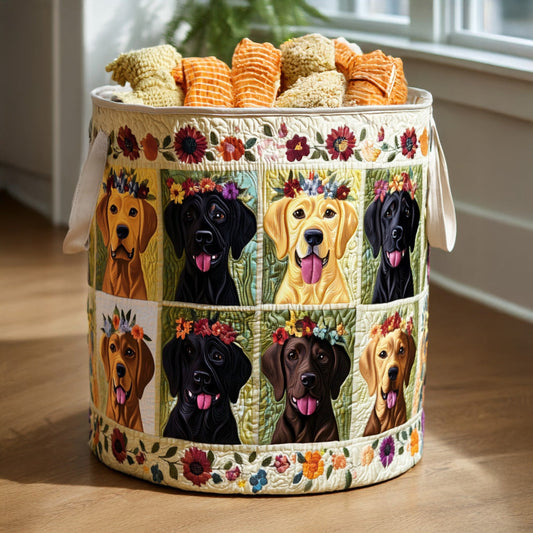 Quilted Laundry Basket - Labrador