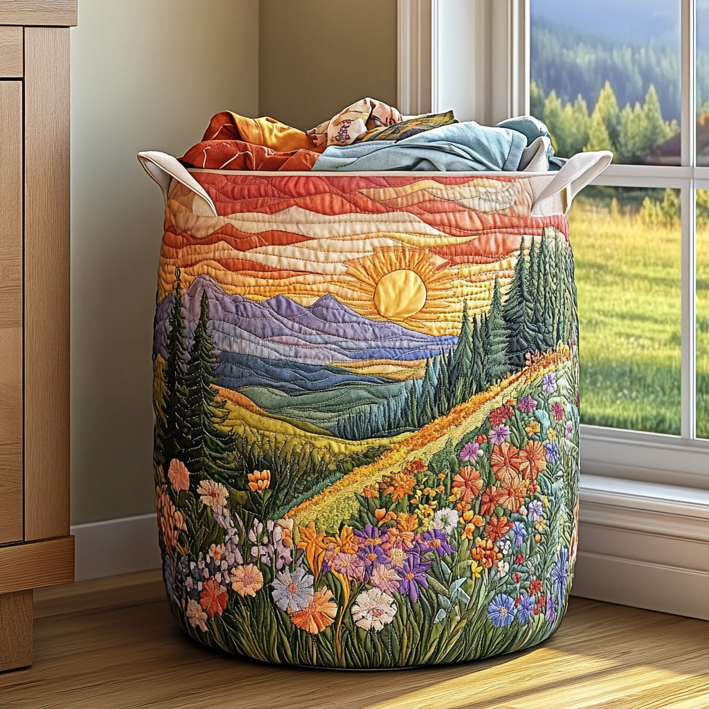 Quilted Laundry Basket - Morning Glory