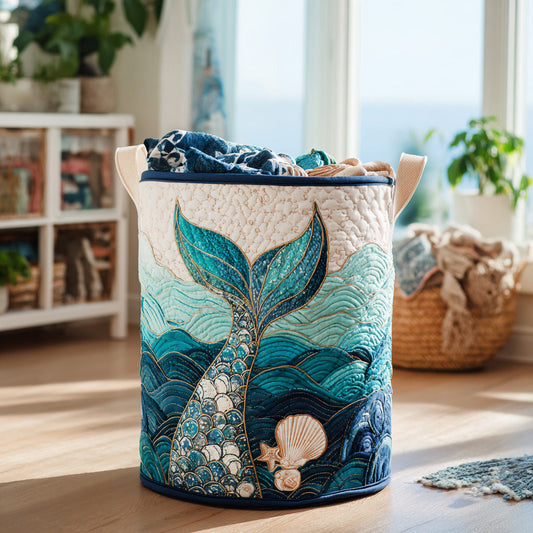Quilted Laundry Basket - Mystic Stream
