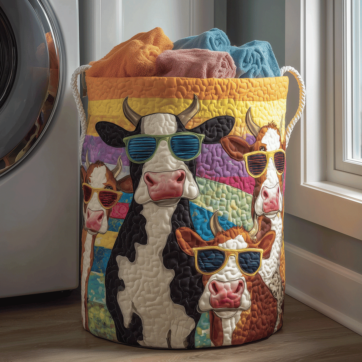 Quilted Laundry Basket - Relaxed Mind