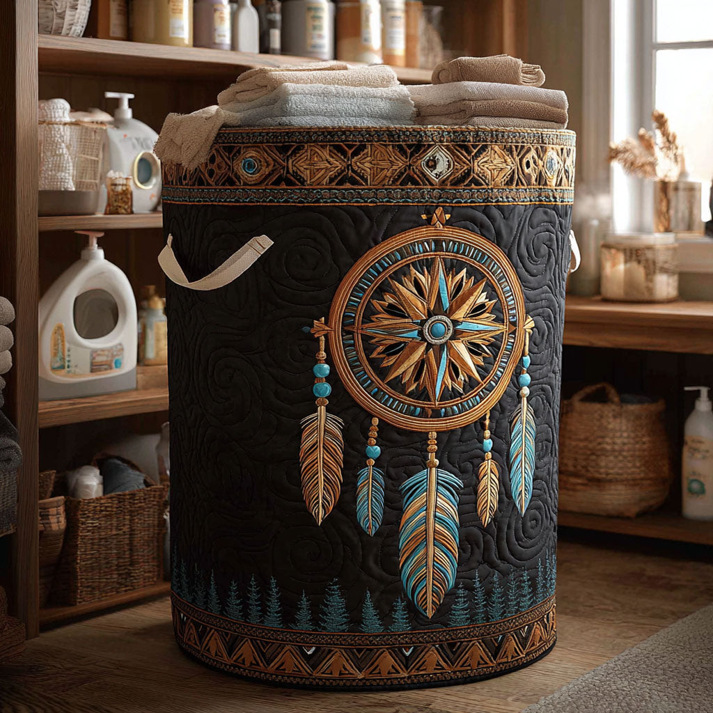 Quilted Laundry Basket - Sacred Dreams