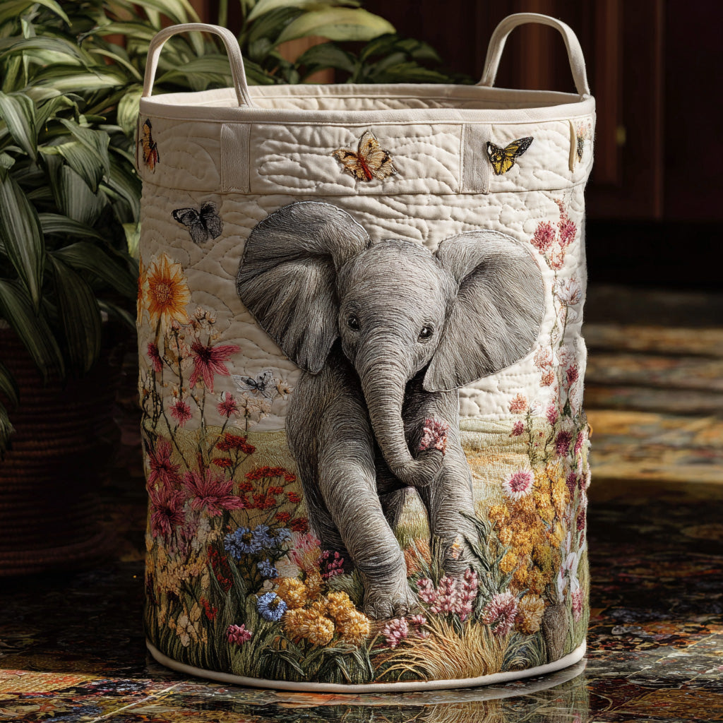 Quilted Laundry Basket - Safari Dream
