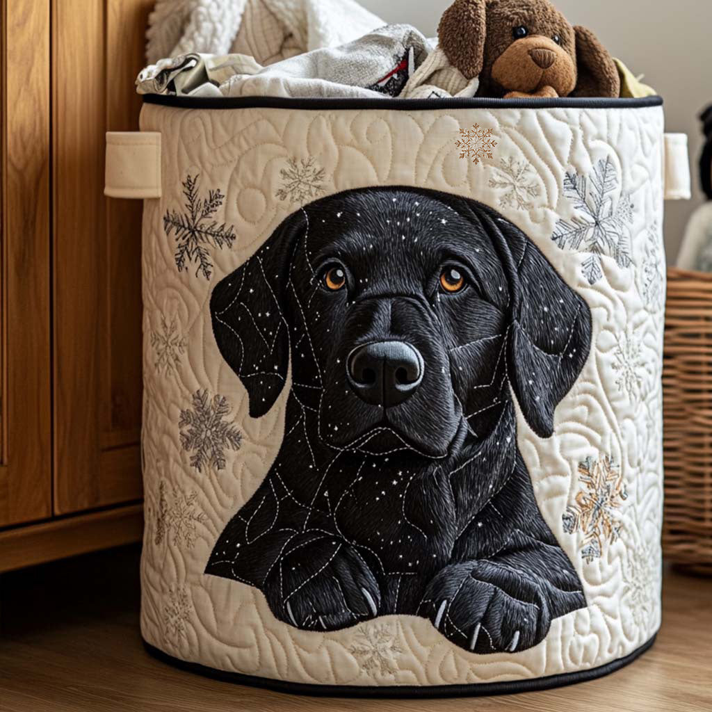 Quilted Laundry Basket - Snow Friends