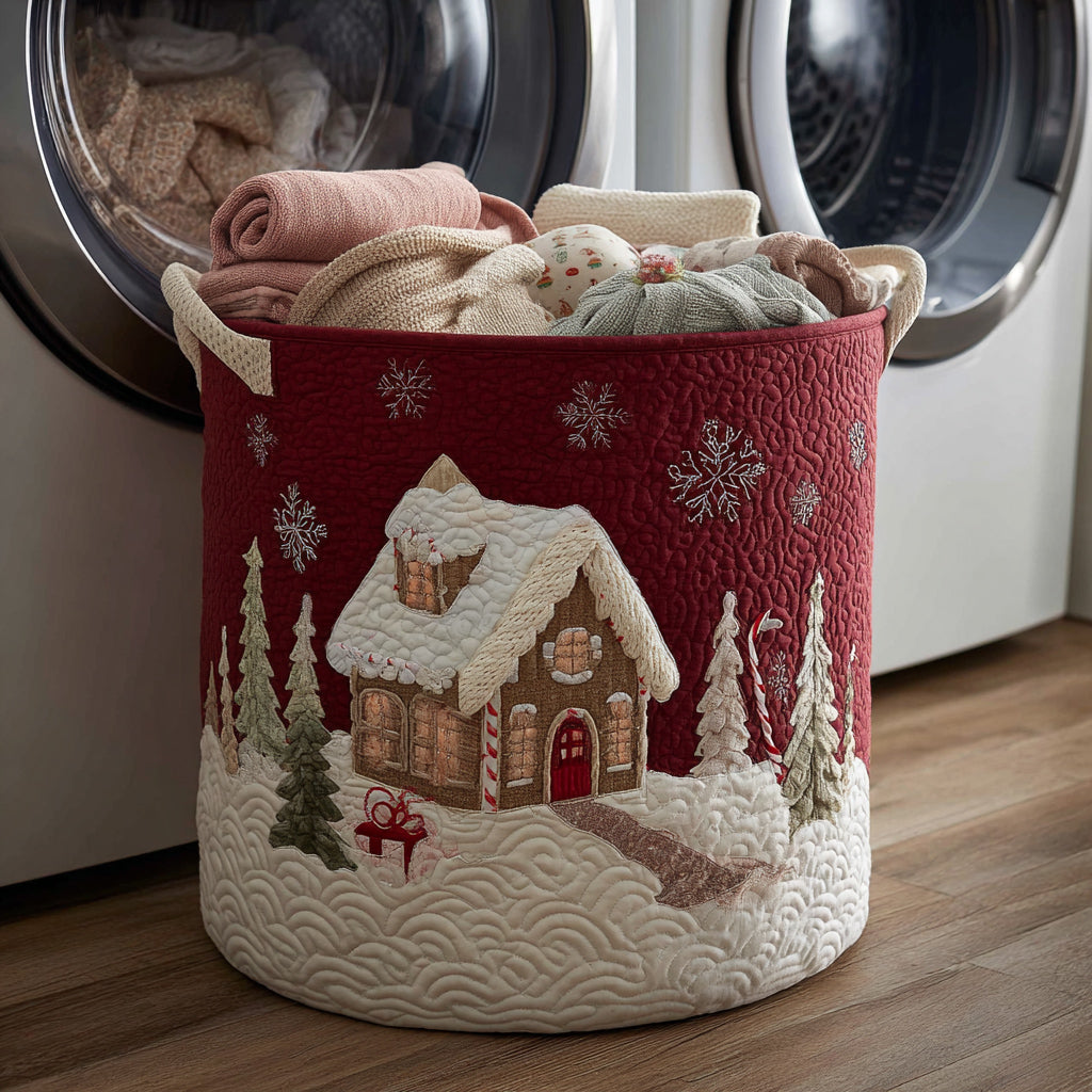 Quilted Laundry Basket - Snowy Spirit