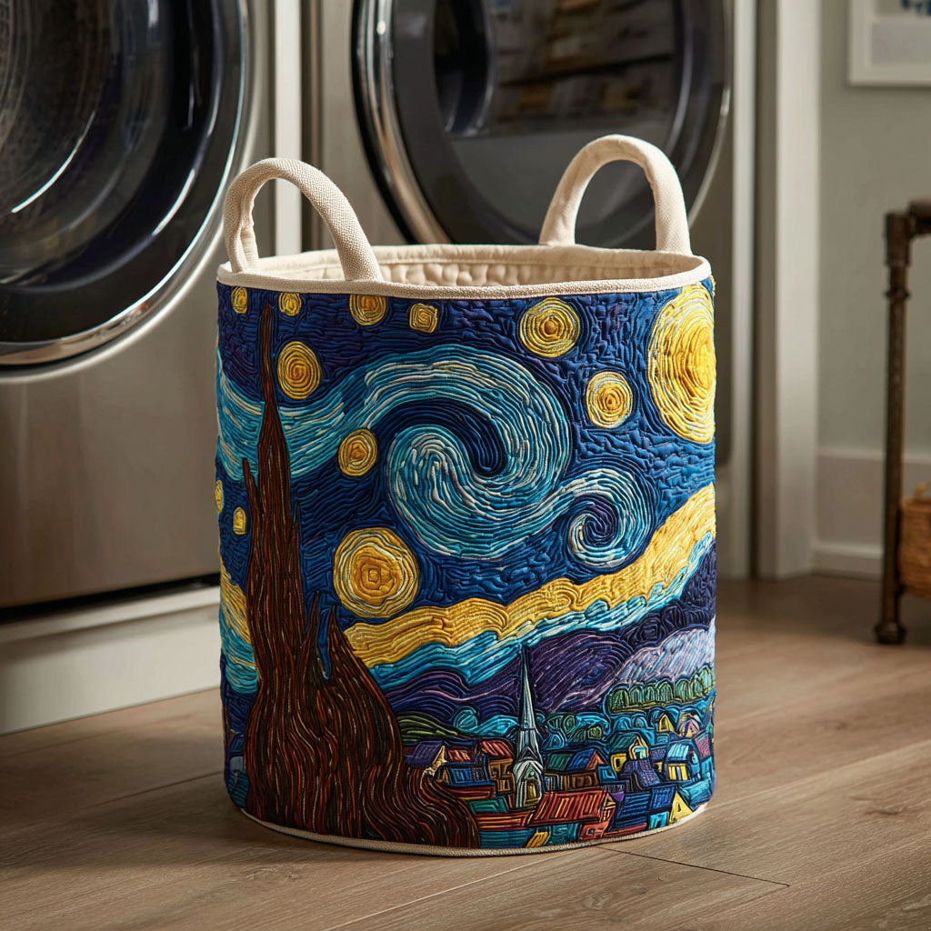 Quilted Laundry Basket - Star Pattern