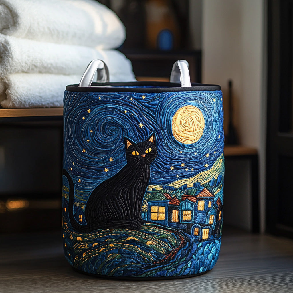 Quilted Laundry Basket - Star Paws