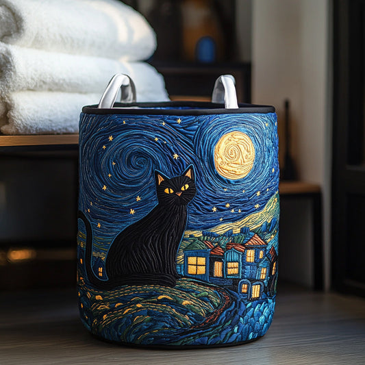 Quilted Laundry Basket - Star Paws