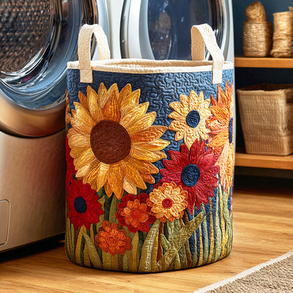 Quilted Laundry Basket - Sunflower II