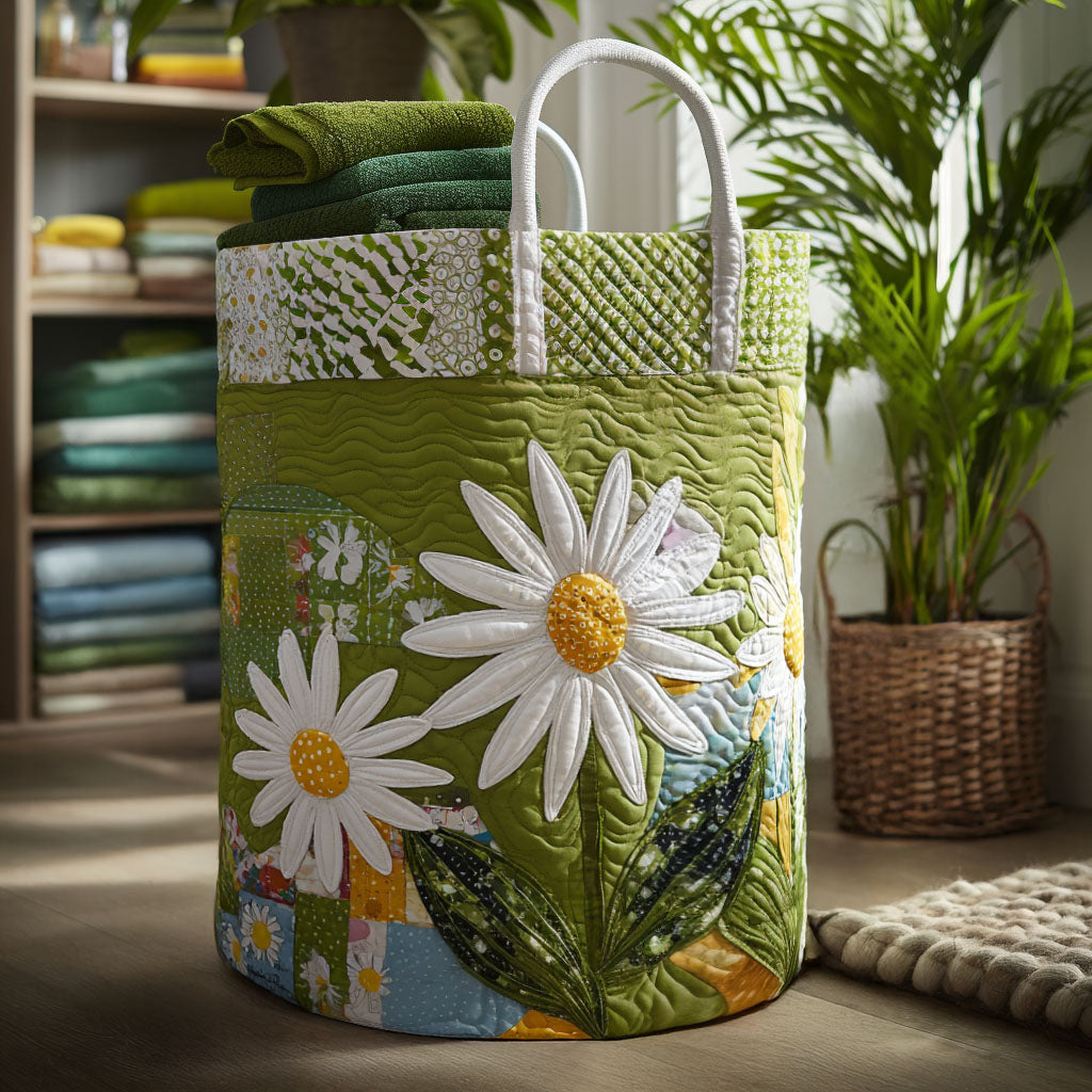 Quilted Laundry Basket - Sunny Stems