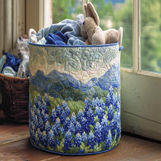 Quilted Laundry Basket - Texas Spring