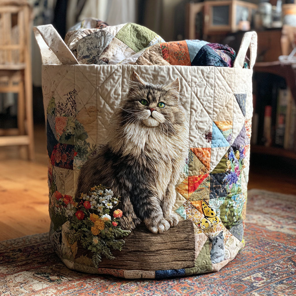 Quilted Laundry Basket - The Whisker Band