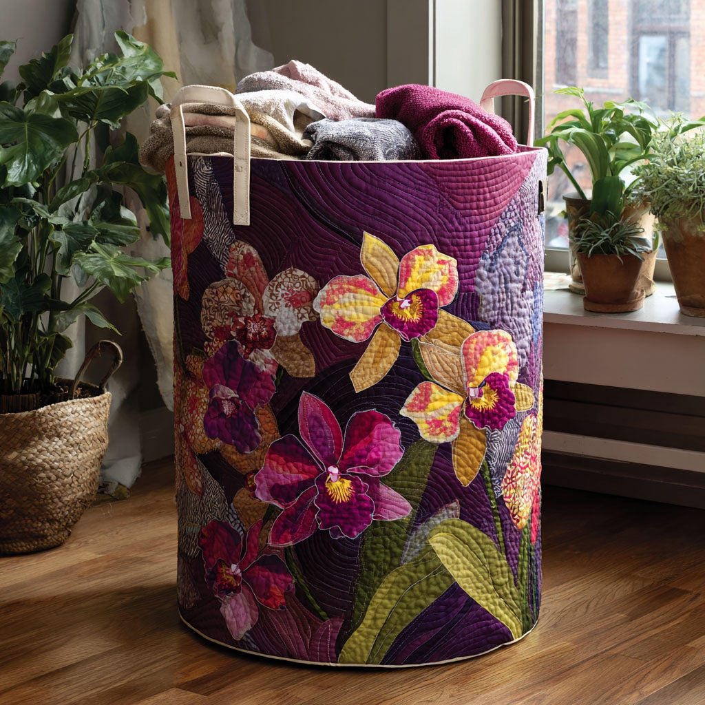 Quilted Laundry Basket - Tropical Velvet