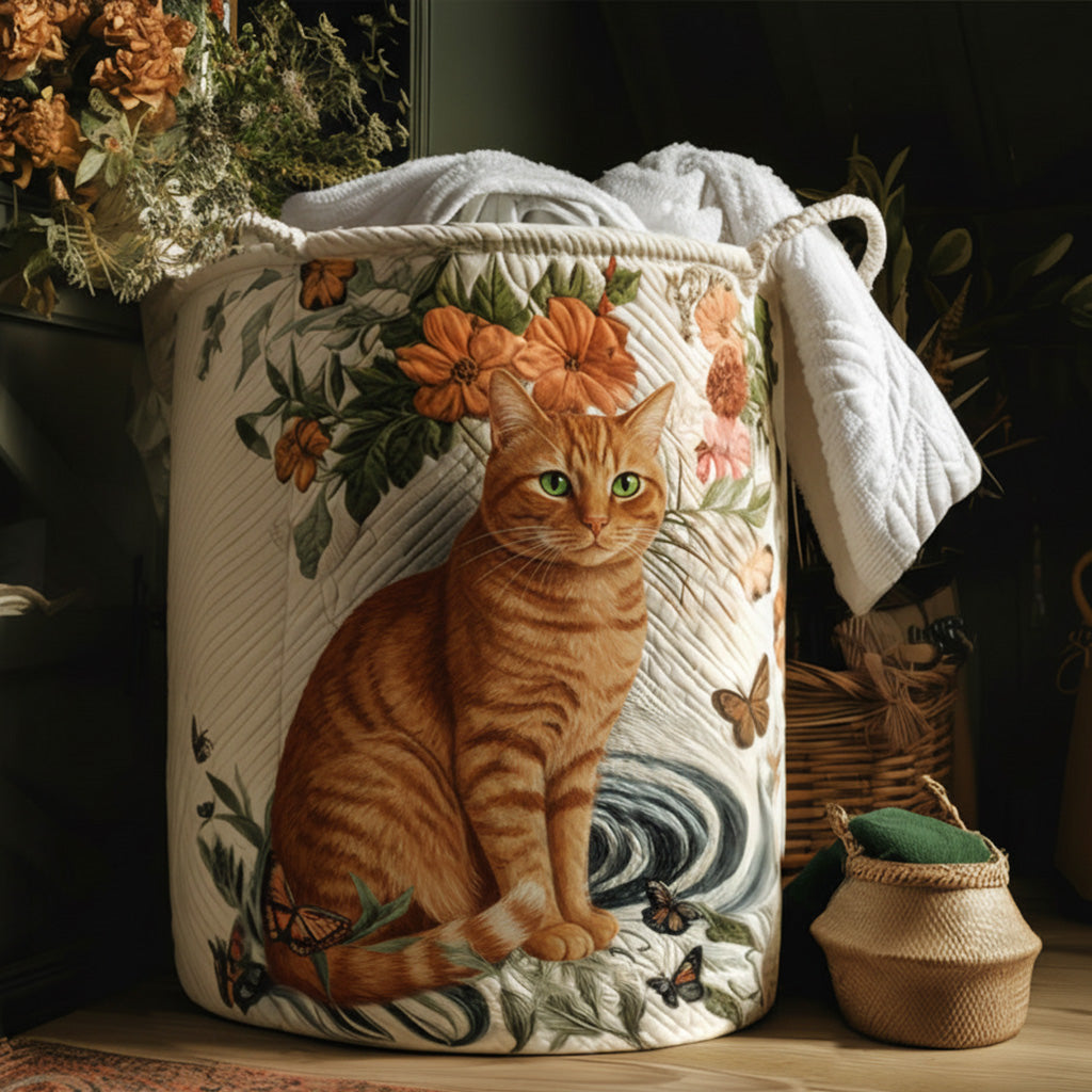 Quilted Laundry Basket - Warm Yellow