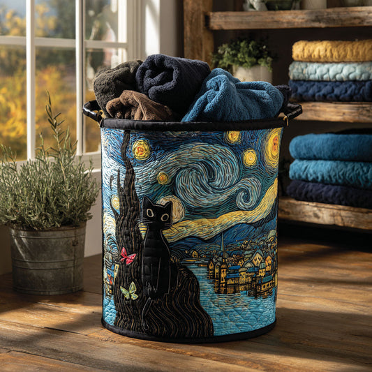Quilted Laundry Basket - Whiskers in the Wind