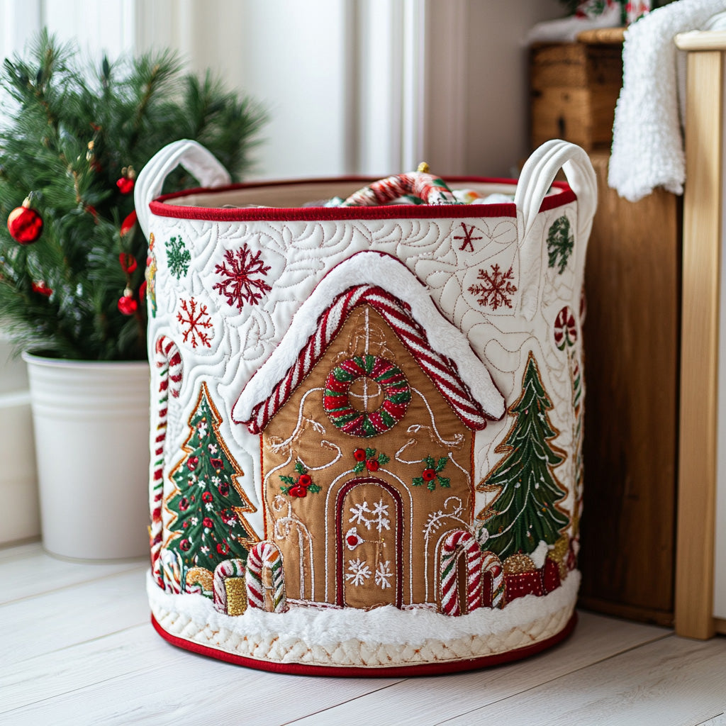 Quilted Laundry Basket - Winter Spirit