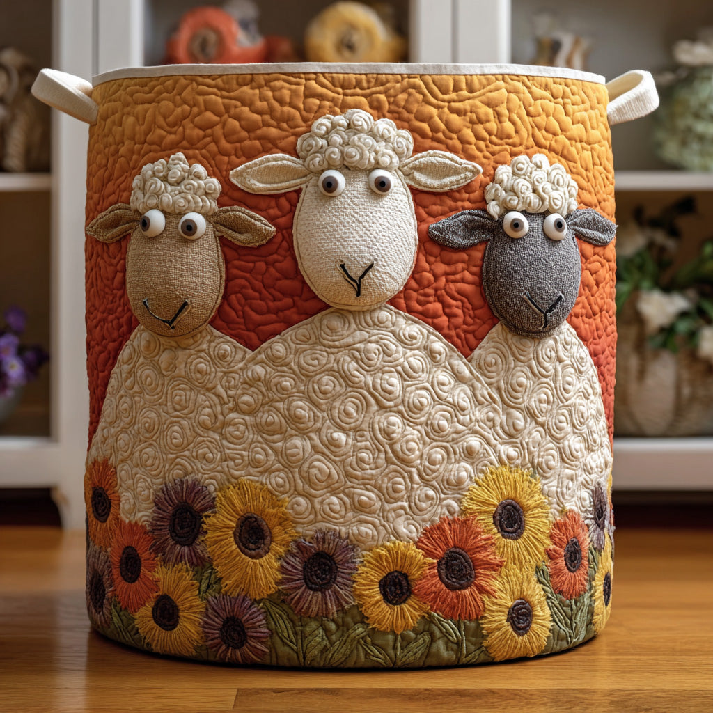 Quilted Laundry Basket - Woolen Fantasy