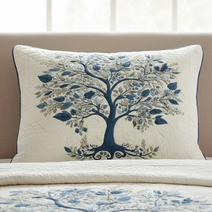 Quilted Pillow Sham - Blue Serenity
