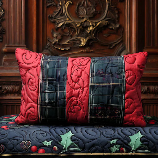 Quilted Pillow Sham - Festive Heart
