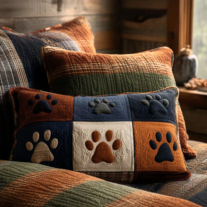 Quilted Pillow Sham - Prairie Prints