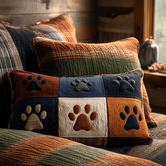 Quilted Pillow Sham - Prairie Prints