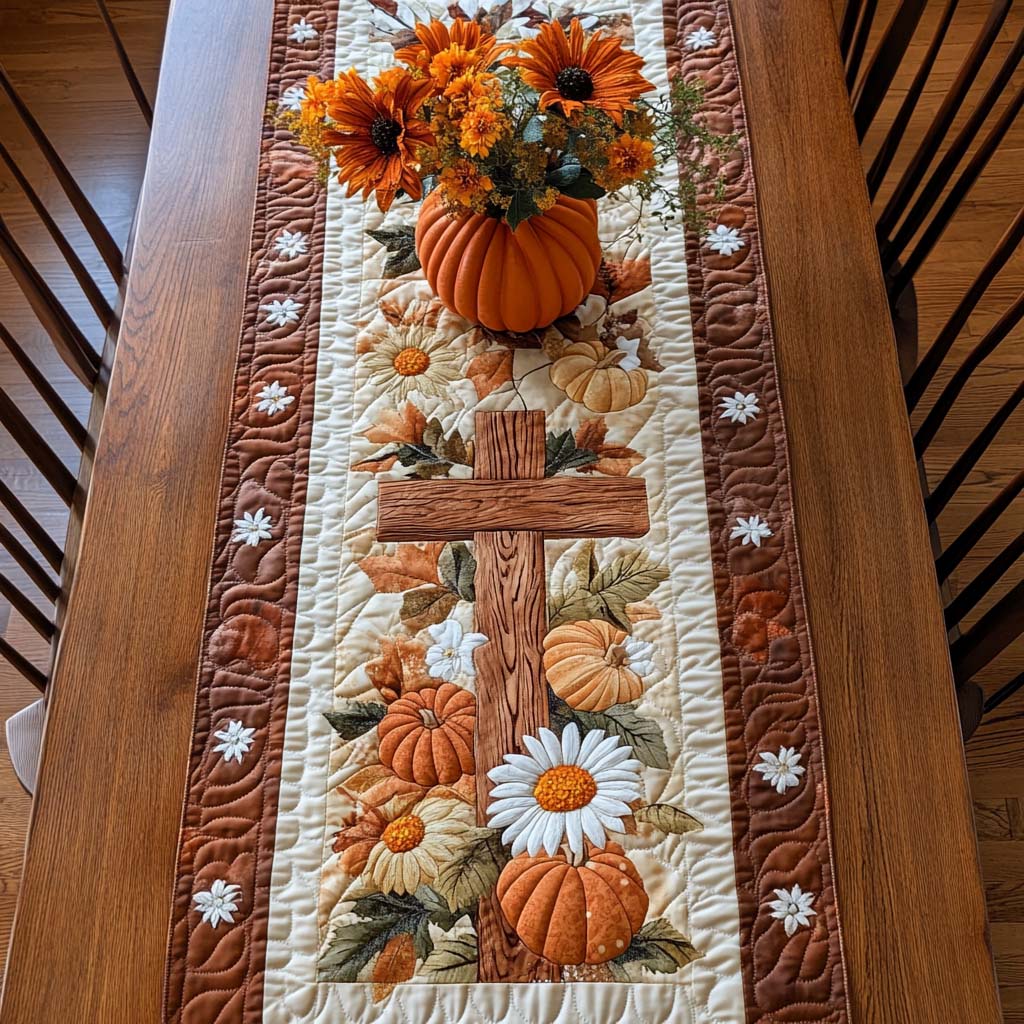 Quilted Table Runner - Autumn Abundance