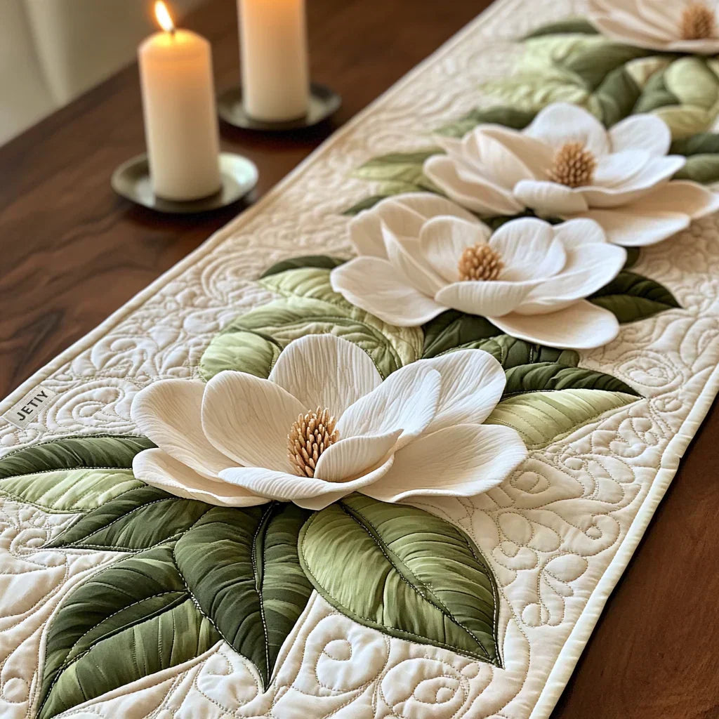 Quilted Table Runner - Floral Gratitude