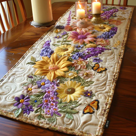 Quilted Table Runner - Flower Garden