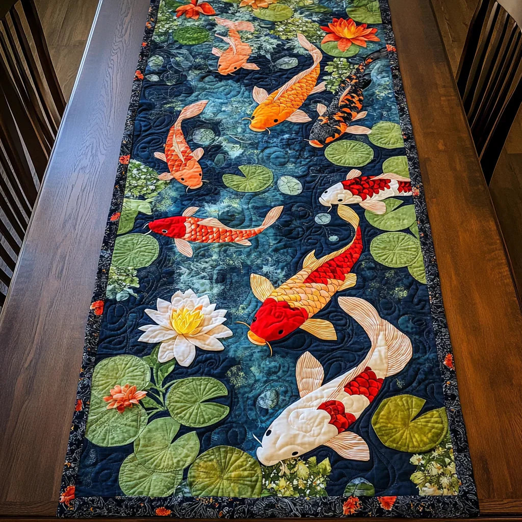 Quilted Table Runner - Koi Dream